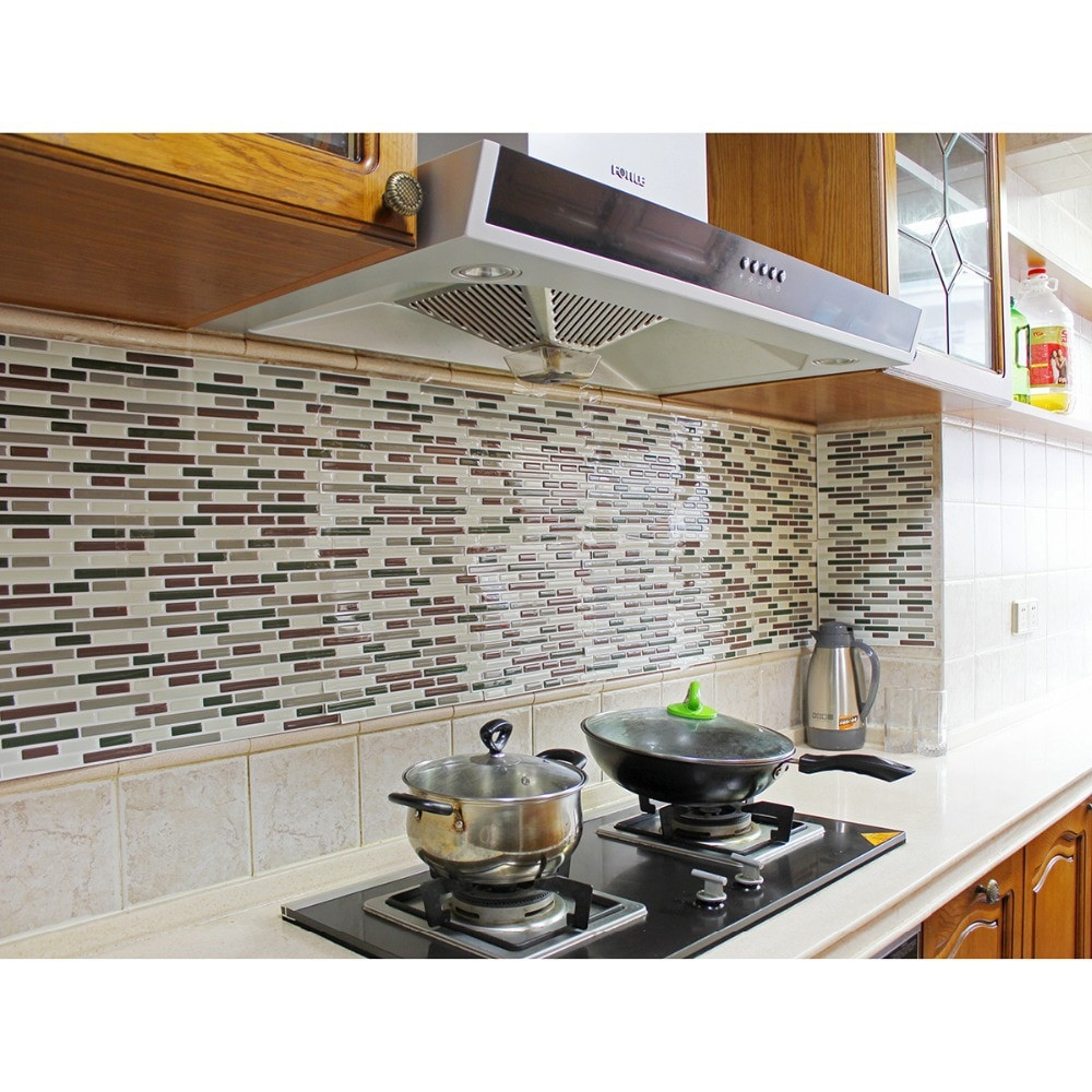 Tile Decals Kitchen Backsplash
 Fancy fix Vinyl Peel and Stick Decorative Backsplash