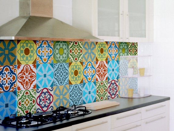 Tile Decals Kitchen Backsplash
 Tile decals SET OF 15 tile stickers for kitchen backsplash