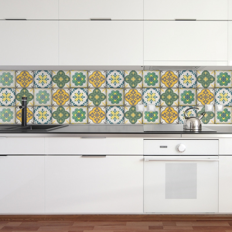 Tile Decals Kitchen Backsplash
 Moroccan Tiles Stickers Pack of 16 tiles Tile Decals