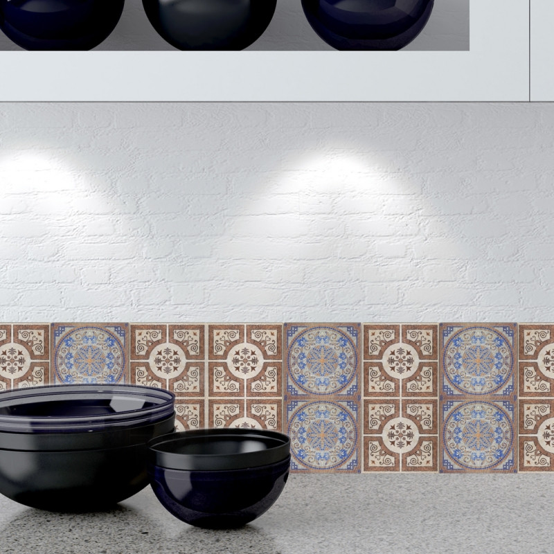 Tile Decals Kitchen Backsplash
 Decorative Tiles Stickers Lisboa Pack of 16 tiles Tile