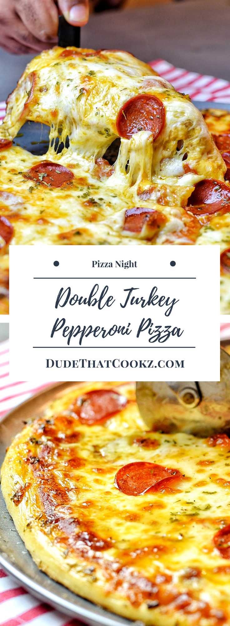 Tofurkey Pepperoni Pizza
 Double Turkey Pepperoni Pizza