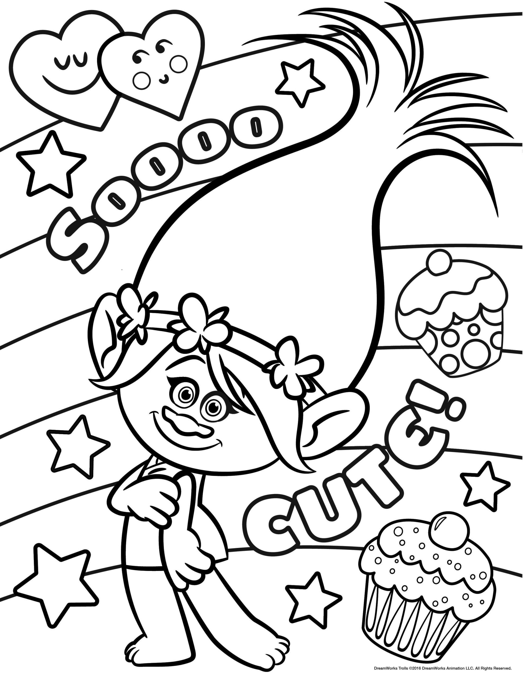 Trolls Printable Coloring Pages
 Trolls to print for free Trolls Kids Coloring Pages