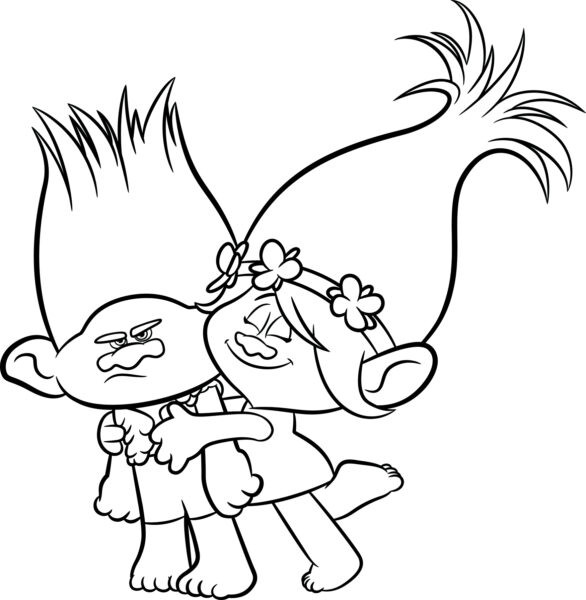 Trolls Printable Coloring Pages
 Bring home happy Trolls first on Digital HD March 1st