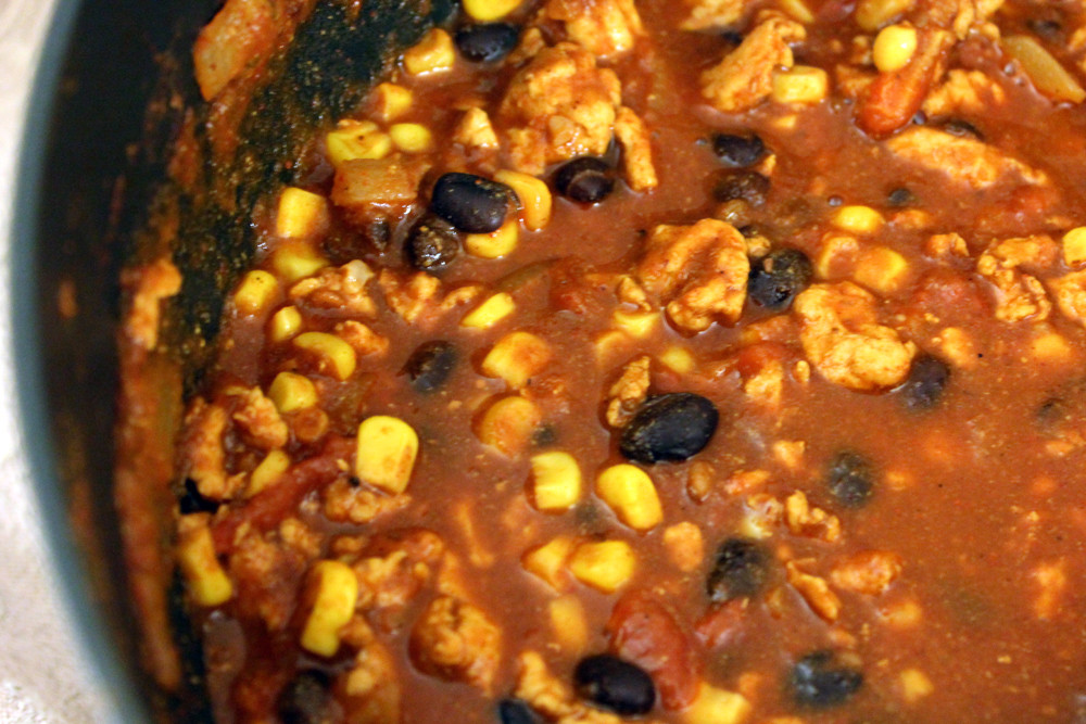 Turkey Chili With Corn
 Turkey Chili with Corn and Black Beans bites out of life