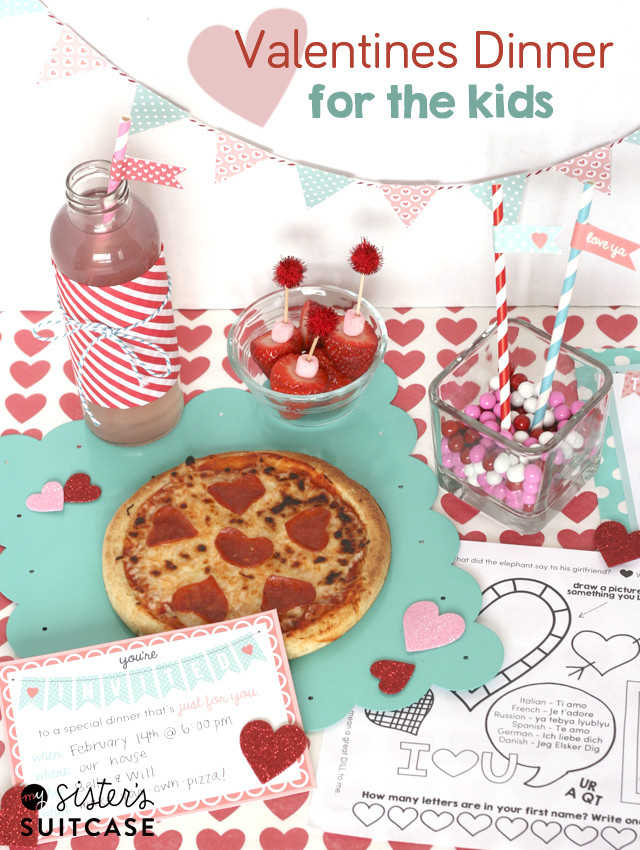 Valentine Dinners For Kids
 Valentines Dinner for Kids Ultimate Printable Pack My
