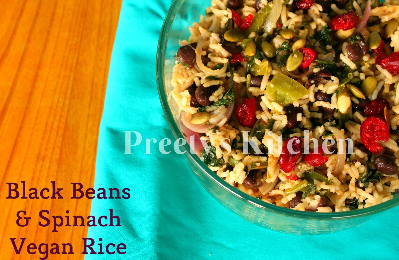 Vegan Black Beans And Rice
 Preety s Kitchen Black Bean & Spinach Vegan Rice Recipe