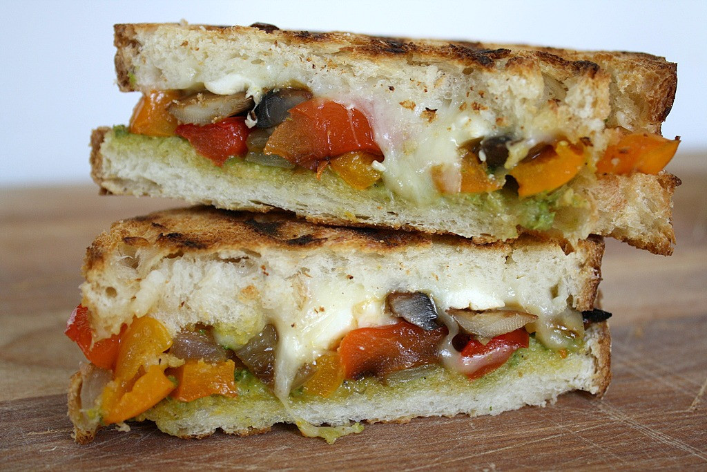 Vegan Panini Sandwich Recipes
 The Garden Grazer Roasted Ve able Panini with Pesto
