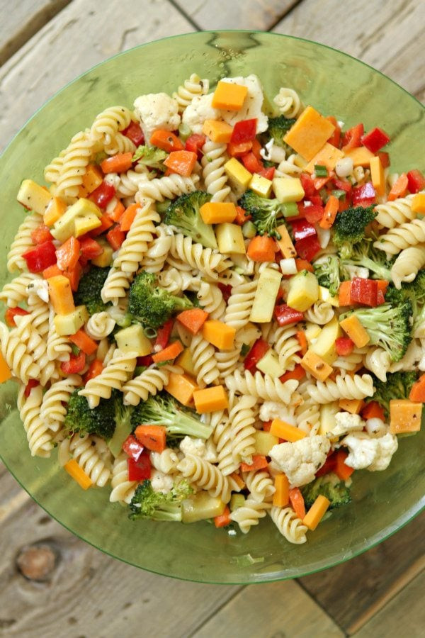 Vegetable Pasta Salad Recipes
 Summer Ve able Pasta Salad Recipe Girl
