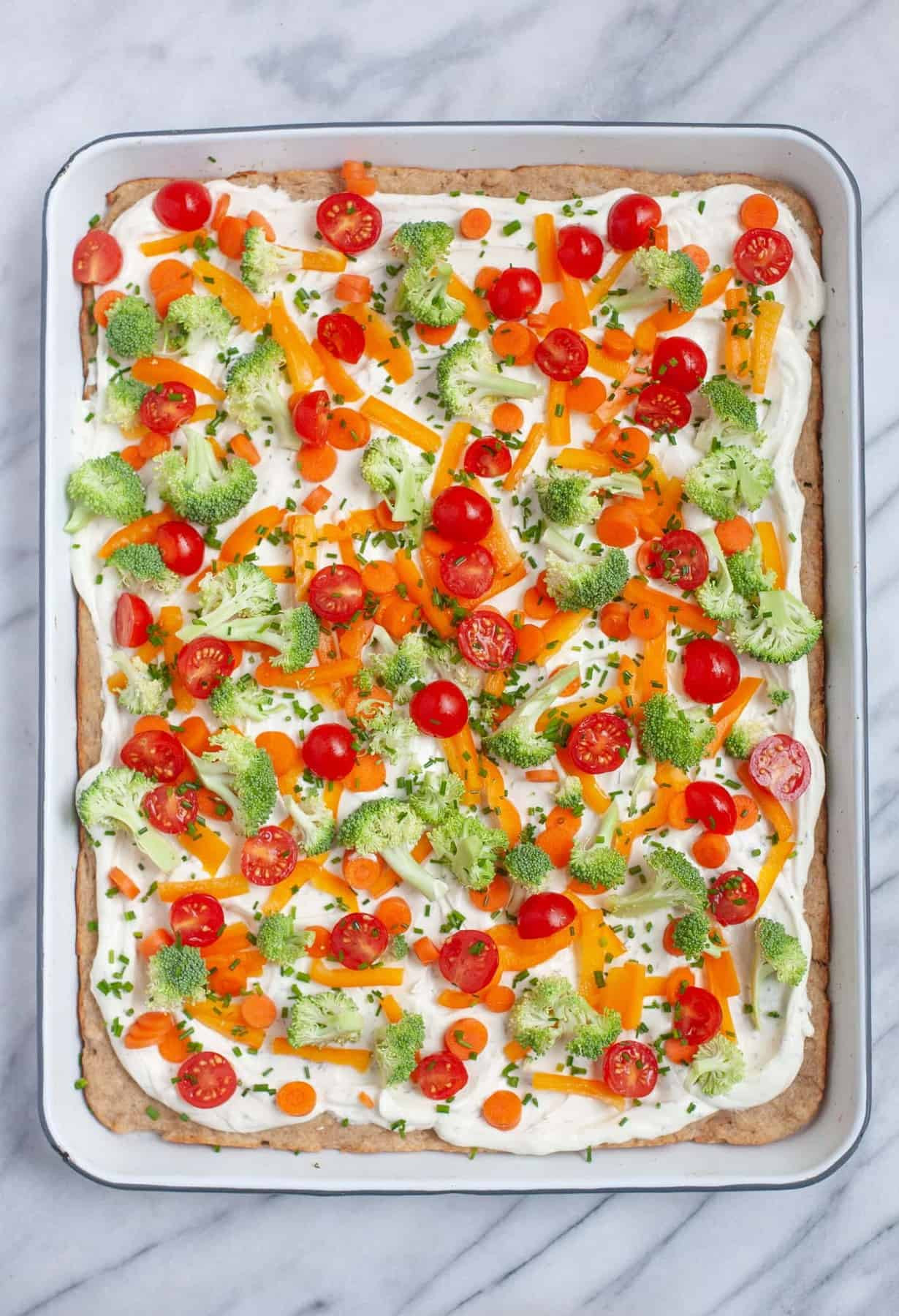 Vegetable Pizza Appetizers
 Cold Veggie Pizza Appetizers