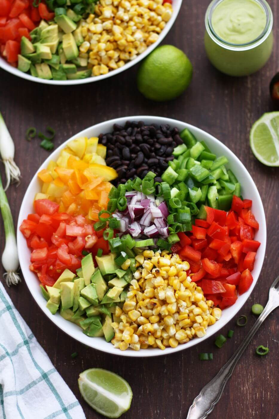 Vegetarian Salad Dressings
 Vegan Mexican Chopped Salad with Avocado Dressing • Happy