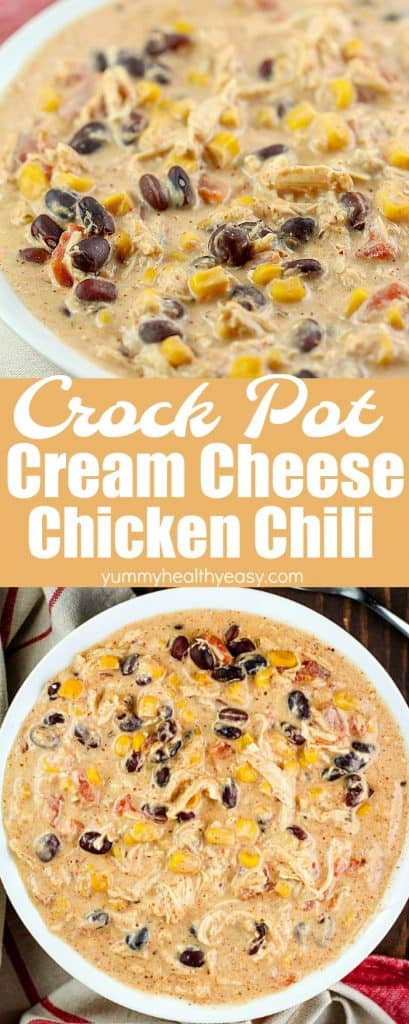 Venison Chili Crockpot Recipes
 Easy Crock Pot Cream Cheese Chicken Chili Yummy Healthy Easy