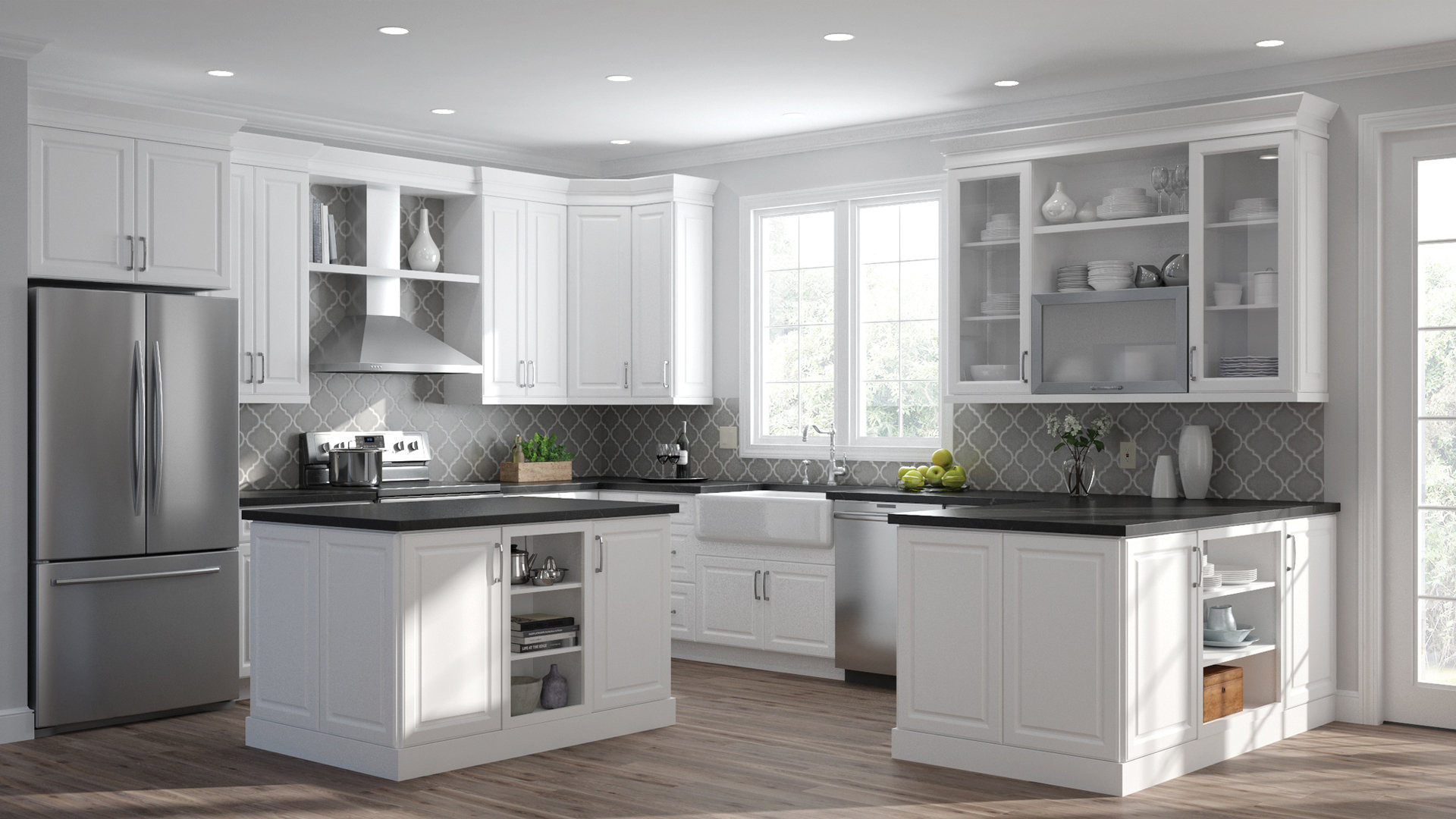 Wall Cabinet Kitchen
 Elgin Wall Cabinets in White – Kitchen – The Home Depot