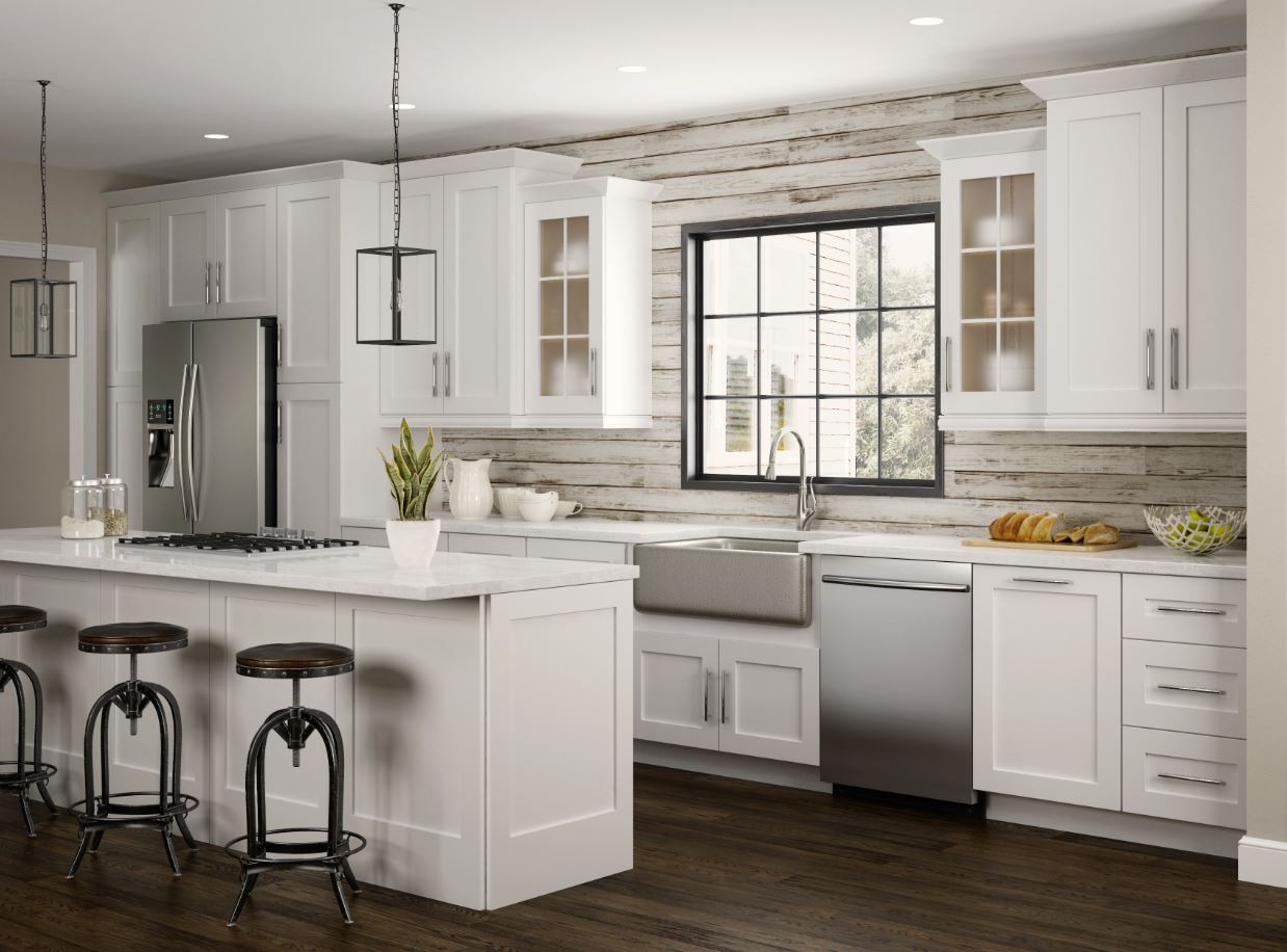 Wall Cabinet Kitchen
 Newport Wall Cabinets in Pacific White – Kitchen – The