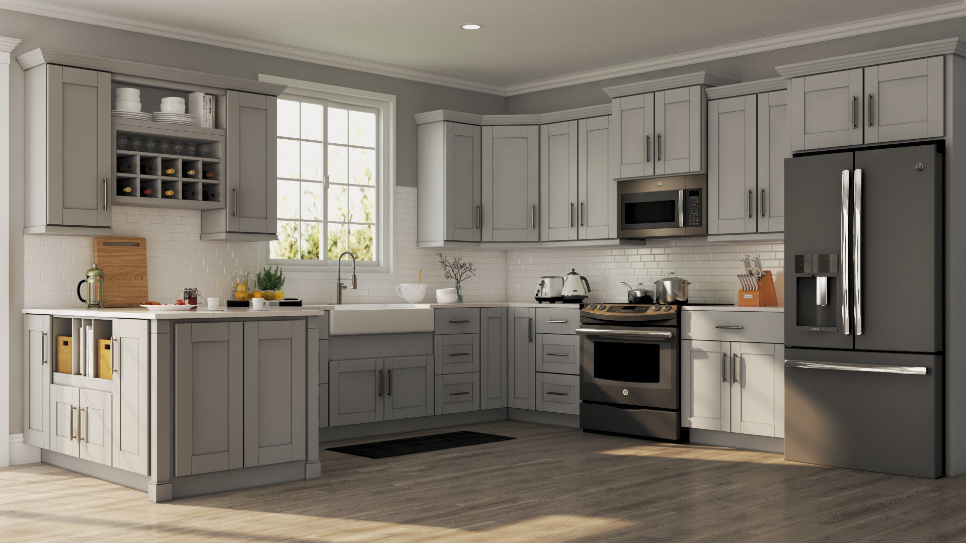 Wall Cabinet Kitchen
 Shaker Wall Cabinets in Dove Gray – Kitchen – The Home Depot