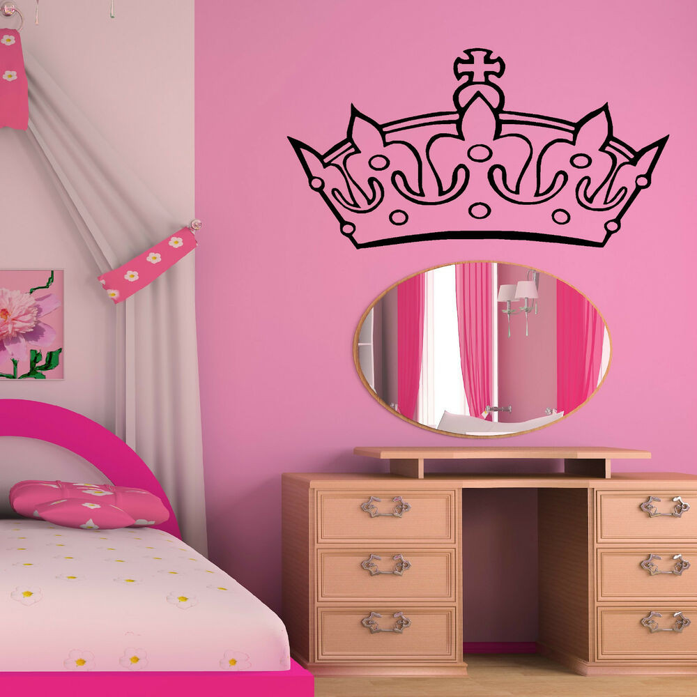Wall Decals For Girl Bedroom
 PRINCESS CROWN TIARA WALL ART STICKER GIRLS BEDROOM