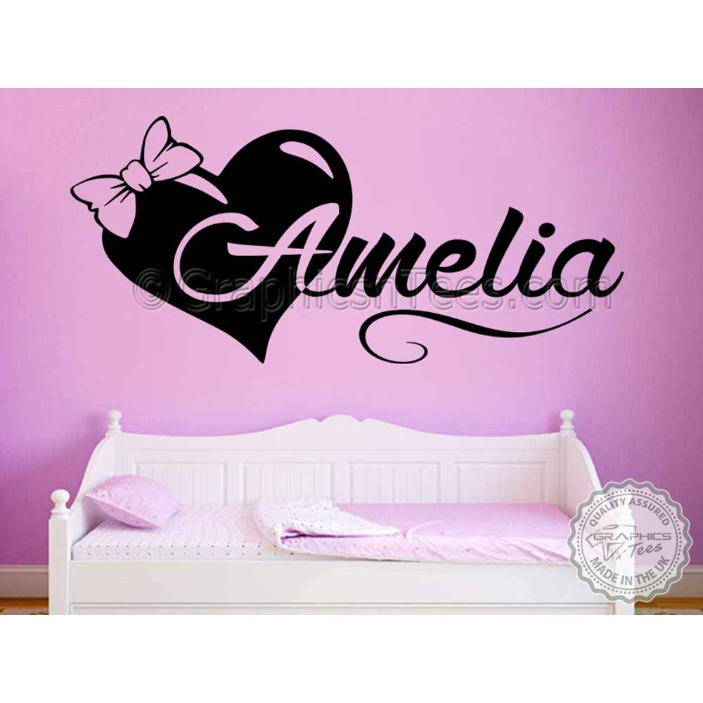 Wall Decals For Girl Bedroom
 Girls Personalised Bedroom Nursery Wall Sticker Decor