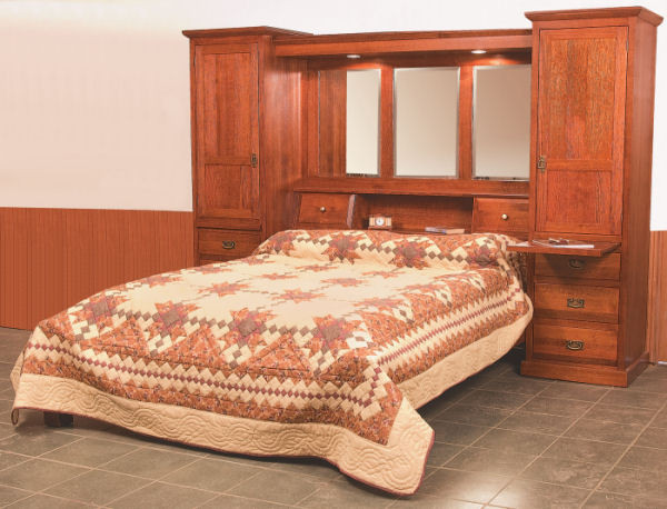 Wall Unit Bedroom Furniture
 Amish Bedroom Sets 34