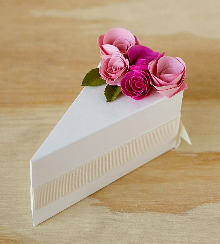 Wedding Cake Slice Boxes
 Wedding Cakes Cream Paper Cake Slice Favor Boxes