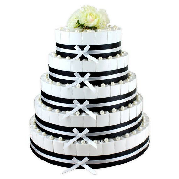 Wedding Cake Slice Boxes
 100 White Pearlescent Wedding cake slice Favor Boxes New