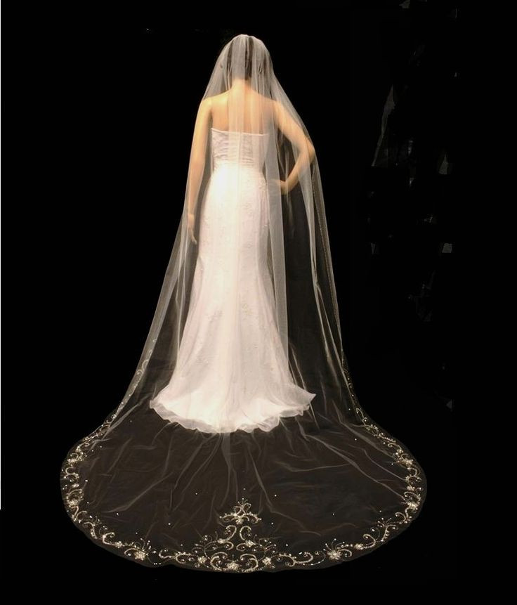 Wedding Cathedral Veils With Crystals
 1000 images about Romantic Wedding Veils on Pinterest