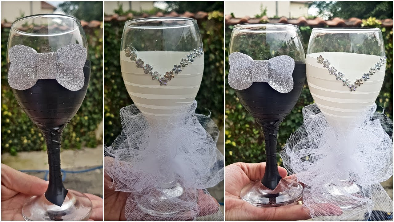 Wedding Crafts Ideas
 Simple DIY Wedding Glass Decoration Ideas