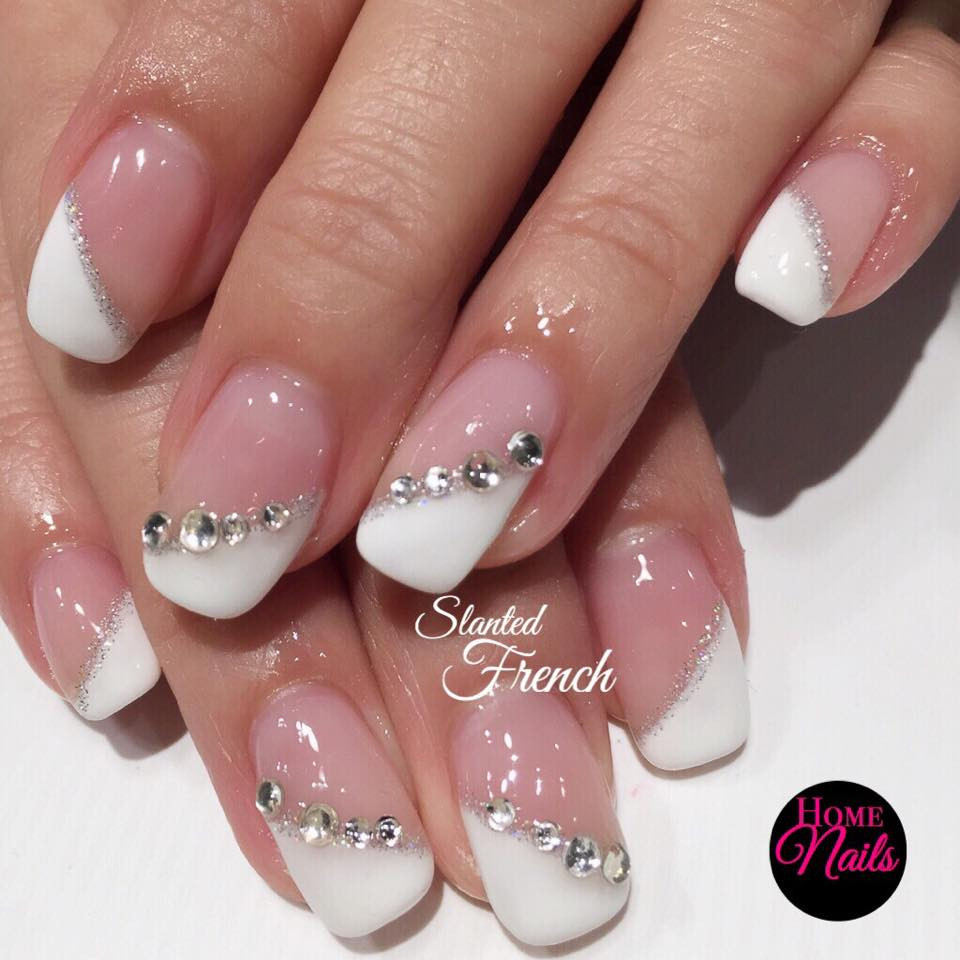 Wedding French Nails
 French Pedicure Designs