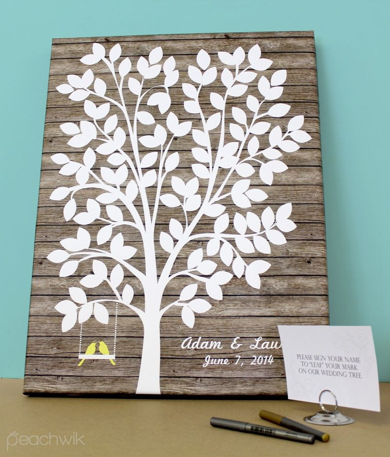 Wedding Guest Book Tree Leaves
 Instead of a guest book people sign a leaf How unique and
