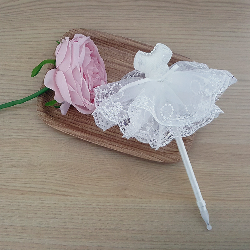 Wedding Guest Book With Pen
 Mini White Wedding Dress Wedding Guest Book Pens Rustic