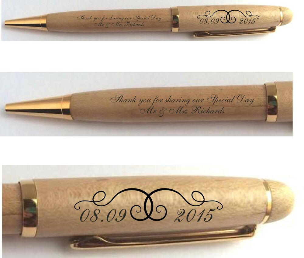 Wedding Guest Book With Pen
 PERSONALISED WEDDING PEN GIFT FAVOUR GUEST BOOK SIGNING
