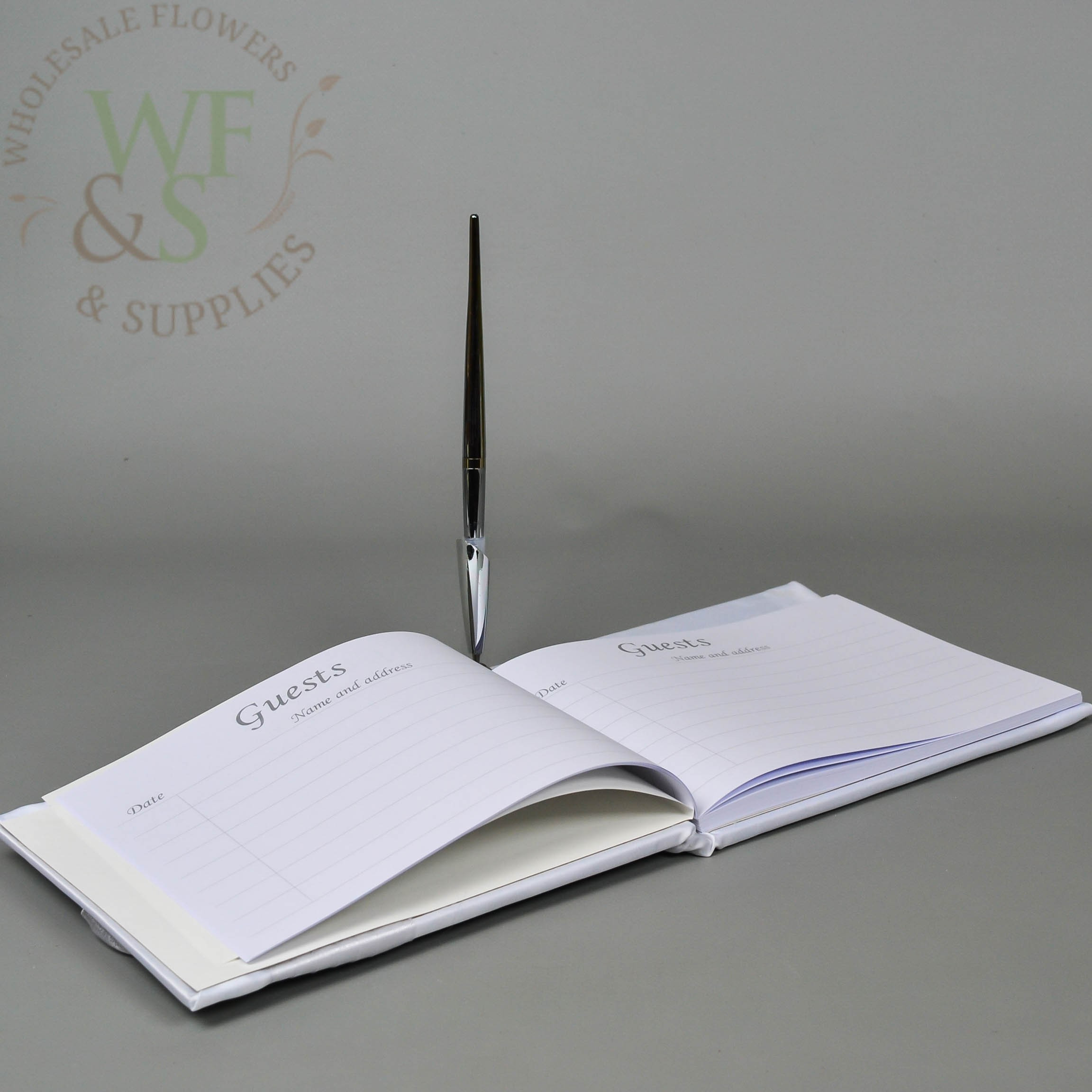 Wedding Guest Book With Pen
 Wedding Guest Book & Pen Set Wholesale Flowers and Supplies