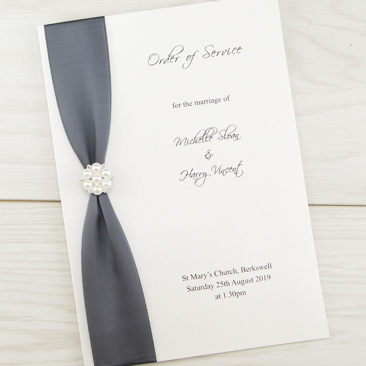 When To Order Wedding Invitations
 Cluster Order of Service