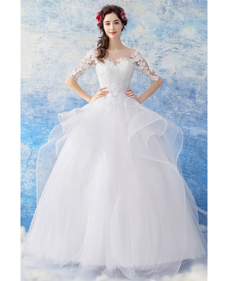 White Ball Gown Wedding Dresses
 Gorgeous White Organza Ball Gown Wedding Dress Princess