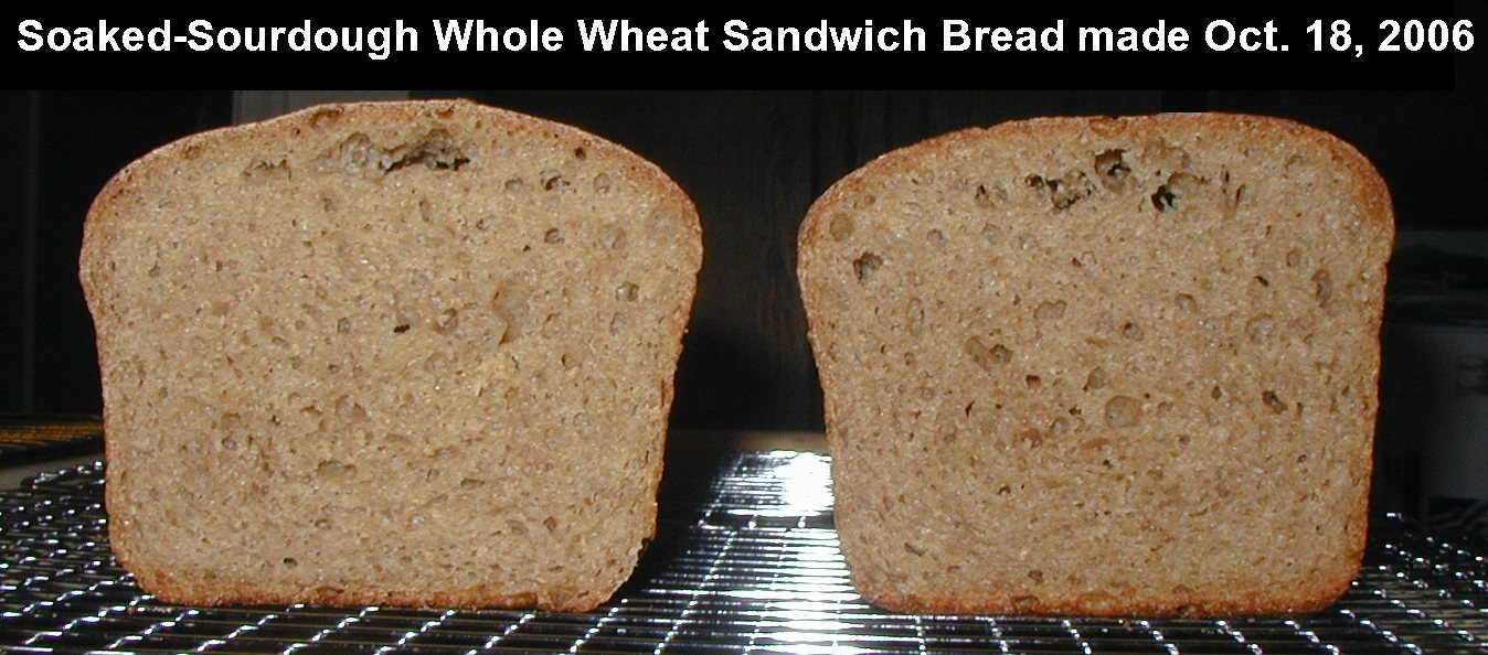 Whole Wheat Sourdough Sandwich Bread
 Soaked Whole Wheat Sourdough Bread