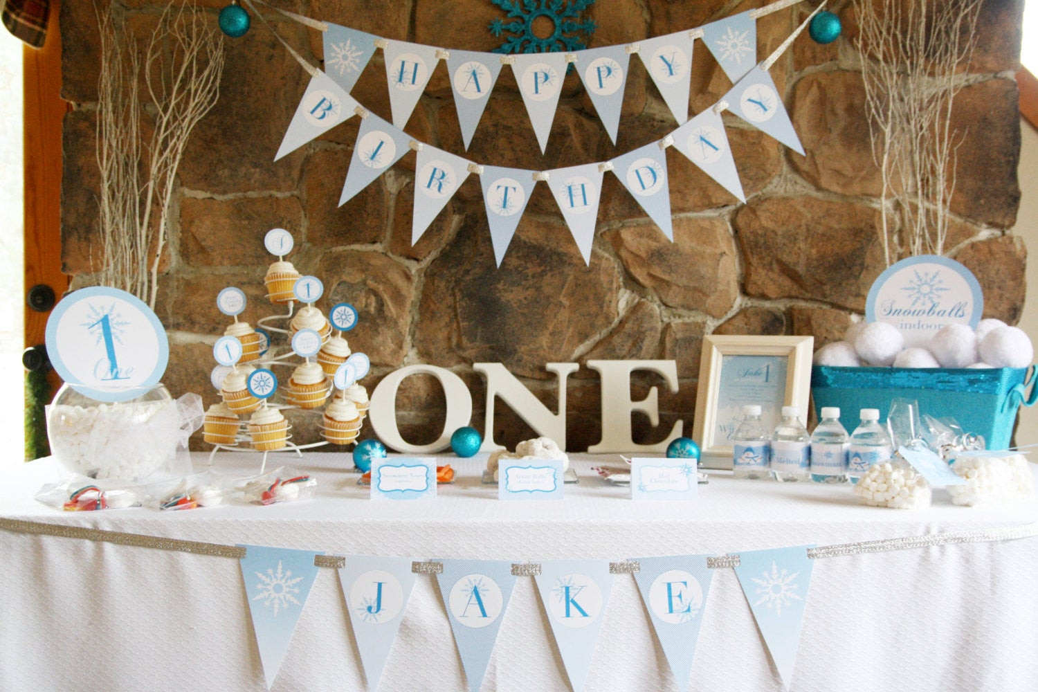 Winter Birthday Party Ideas For 1 Year Old
 Winter ONEderland Birthday Party Theme Baby Boy s First