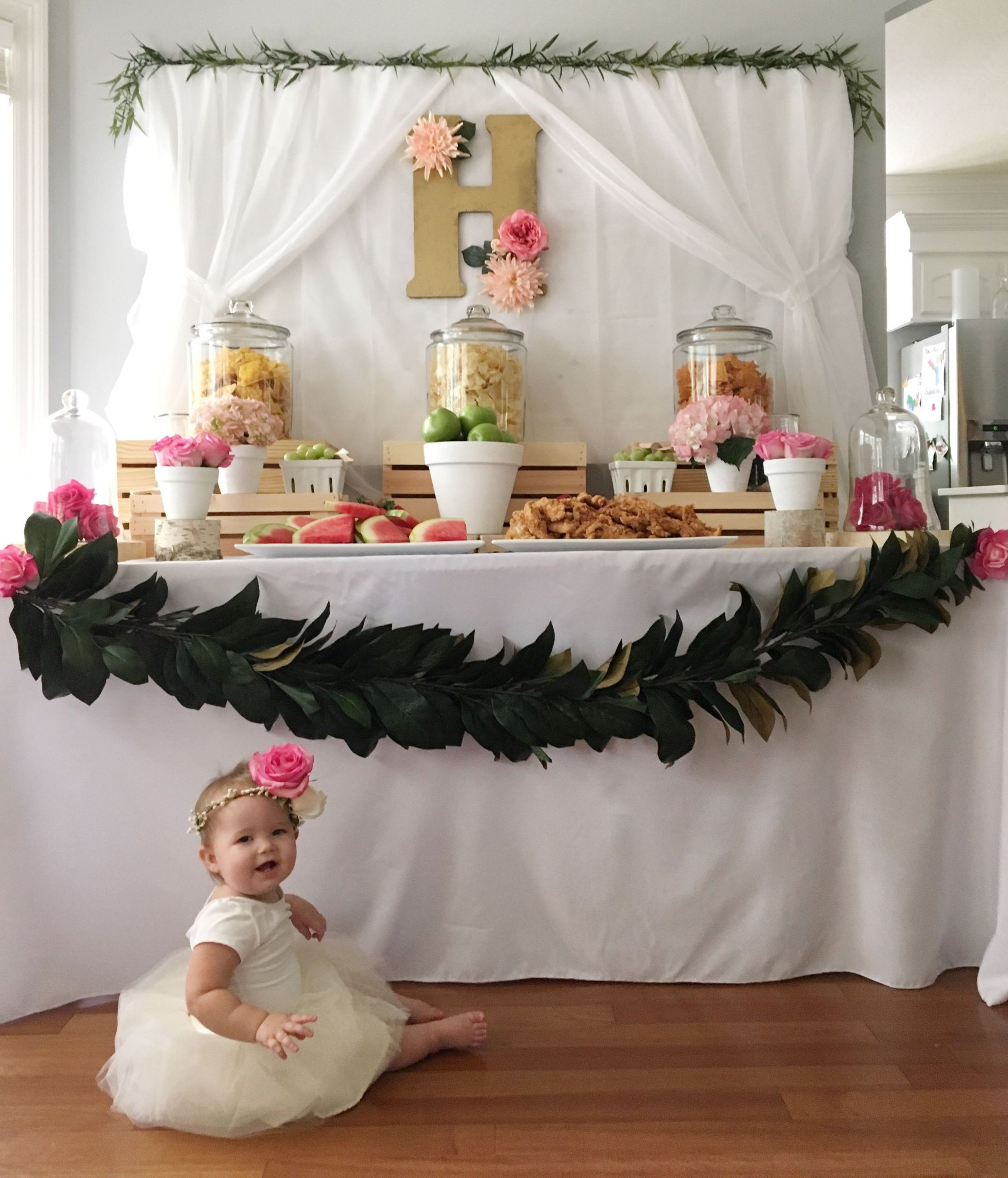 Winter Birthday Party Ideas For 1 Year Old
 Harper s Floral First Birthday