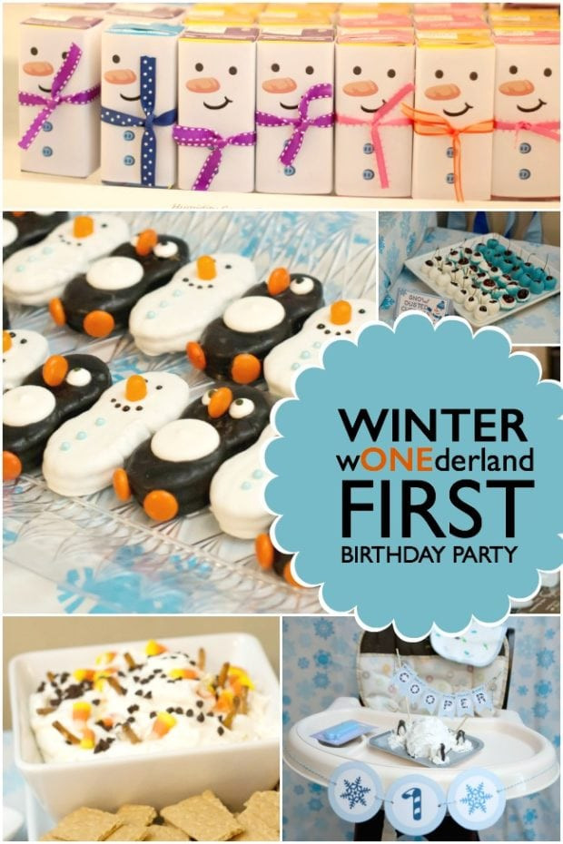 Winter Birthday Party Ideas For 1 Year Old
 Boy s Winter ONEderland 1st Birthday Party Spaceships