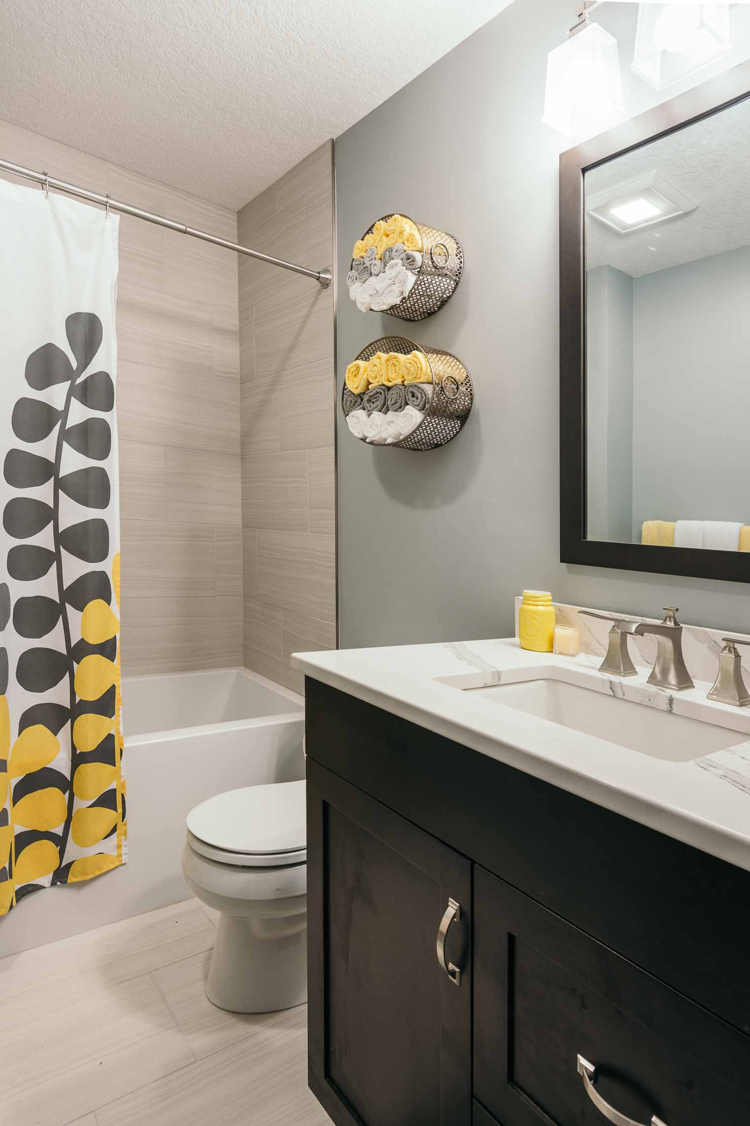 Yellow And Gray Bathroom Decor
 Project Finished 1989 Bathrooms Be e Beautiful