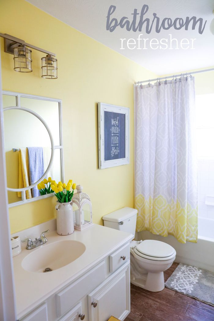 Yellow And Gray Bathroom Decor
 24 Yellow Bathroom Ideas InspirationSeek