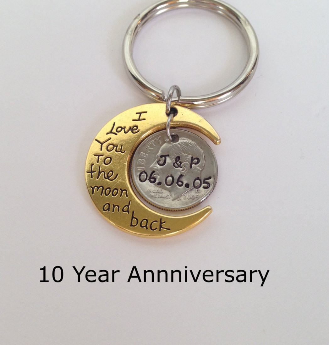 10 Year Anniversary Gift Ideas Men
 10 Year Anniversary Keychain Anniversary Gift for Men