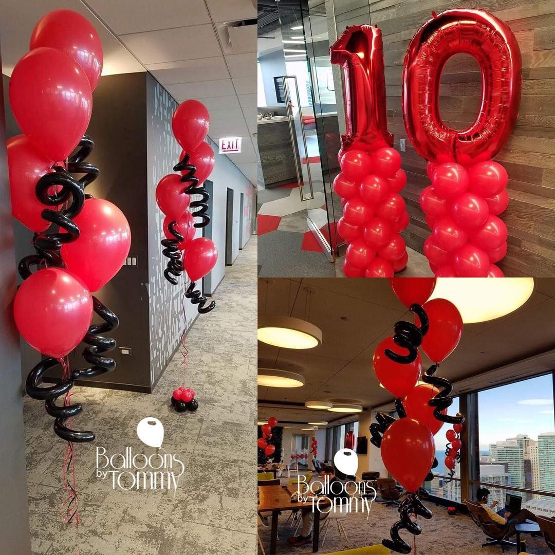 10 Year Work Anniversary Gift Ideas
 This pany opted for balloons around the office to