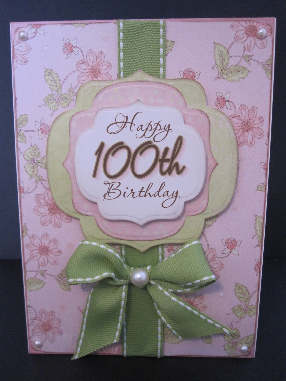 100th Birthday Card
 PAPERPASTIME 100th Birthday