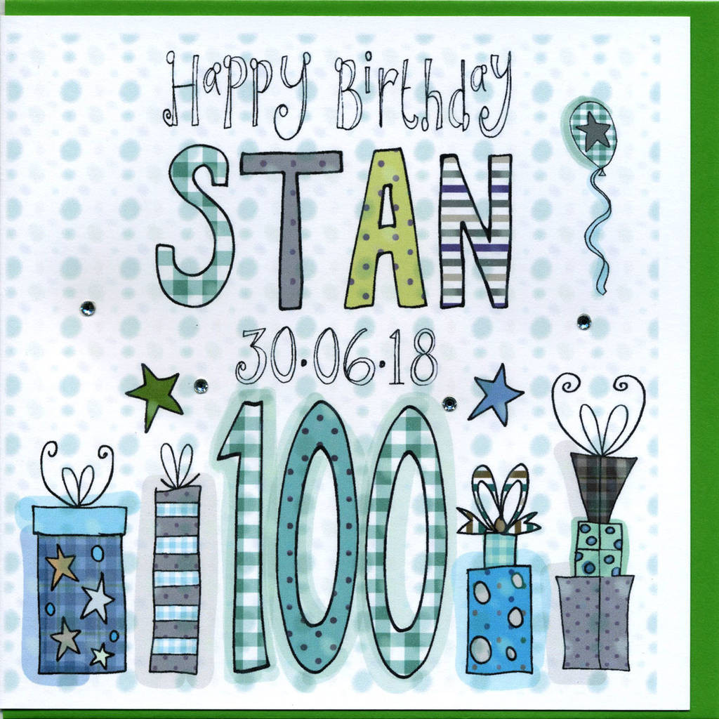 100th Birthday Card
 100th Birthday Card By Claire Sowden Design