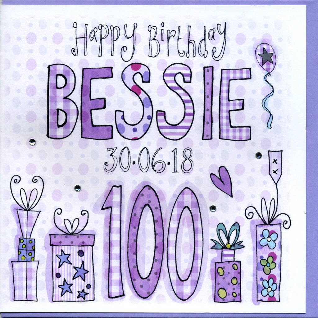 100th Birthday Card
 100th Birthday Card By Claire Sowden Design