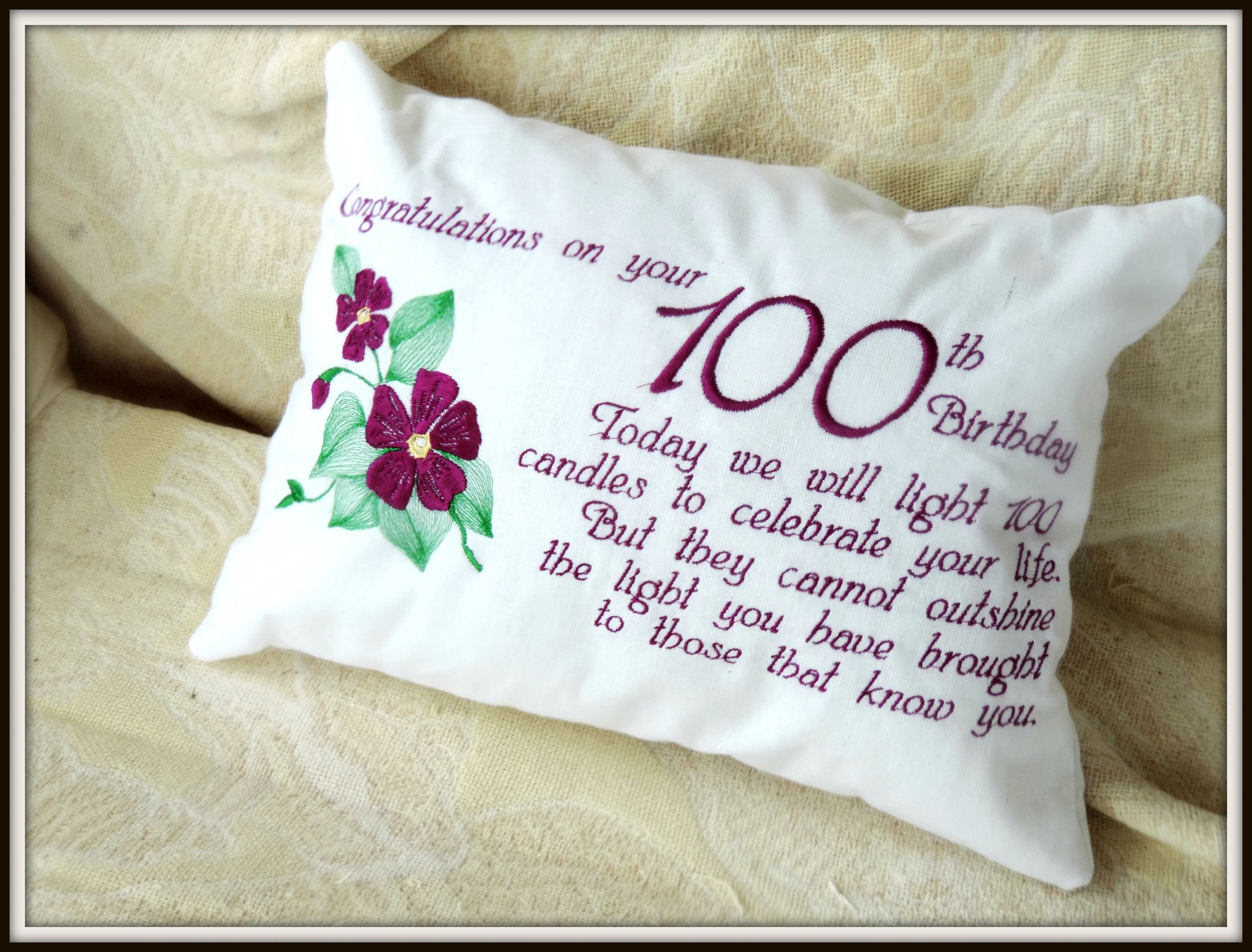 100Th Birthday Gift Ideas
 100th birthday t Violet 100 birthday idea 100th