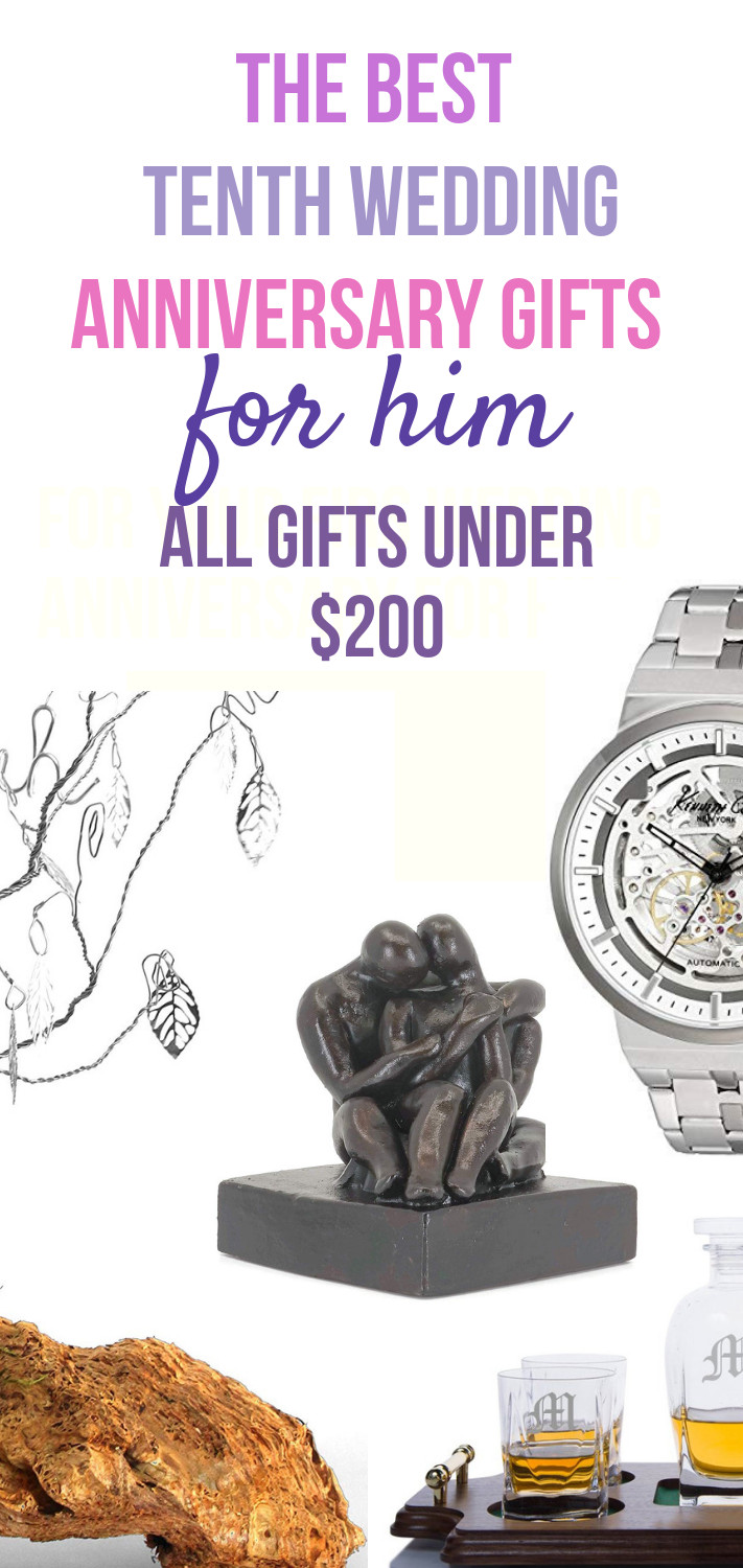 10Th Anniversary Gift Ideas For Him
 10th Anniversary Gifts for Him Under $200