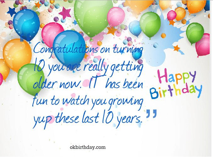 10th Birthday Wishes
 Best 10th Birthday Wishes 2016 Birthday Wishes Zone
