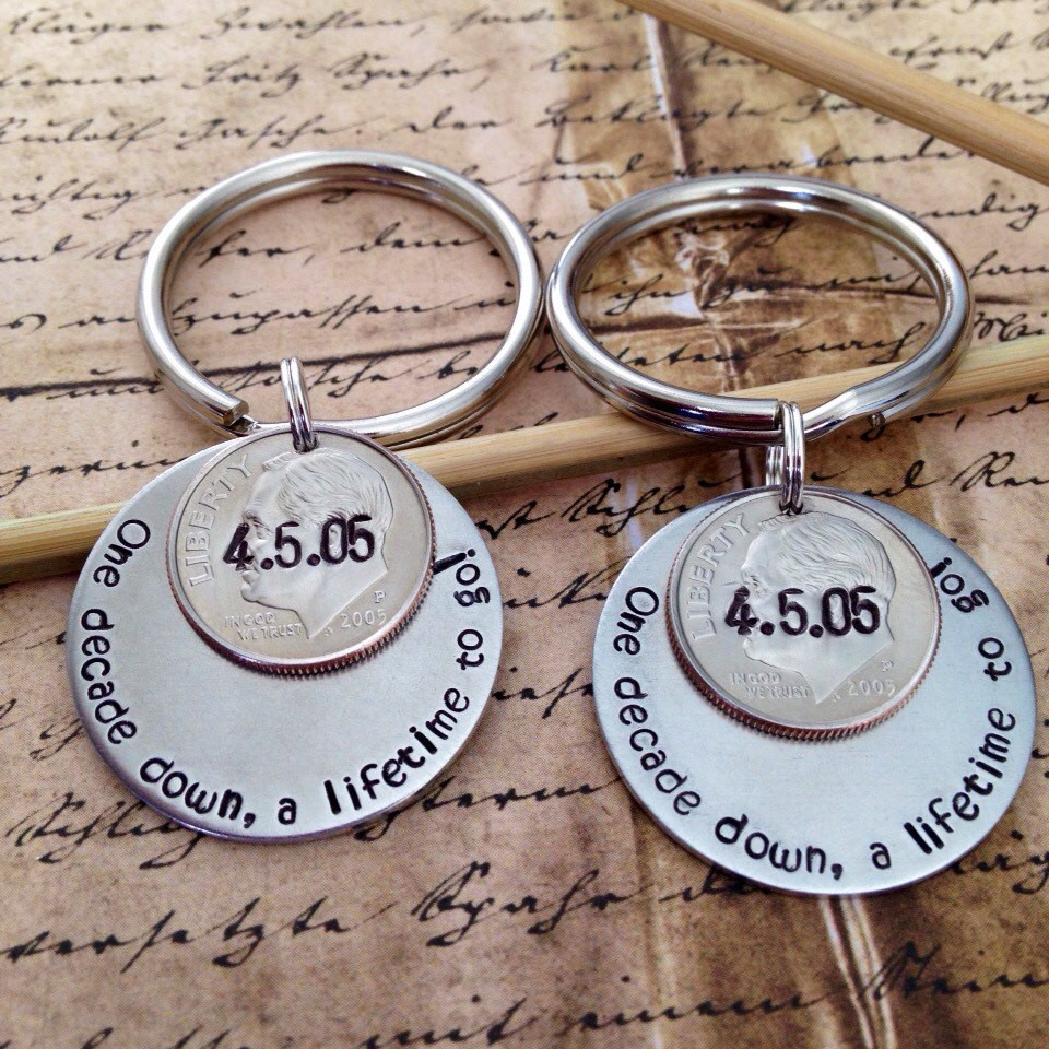 10Th Wedding Anniversary Gift Ideas For Her
 His and Hers Matching Couples 10 Year Anniversary Custom Hand