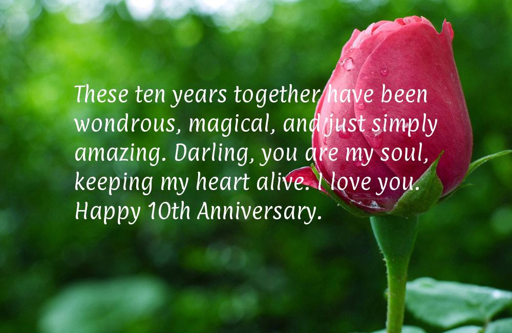 10Th Wedding Anniversary Quotes For Husband
 10 Year Wedding Anniversary