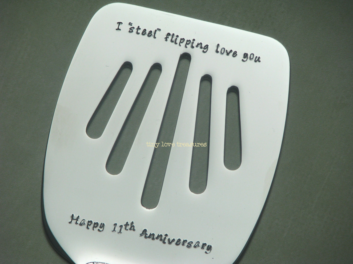 11 Year Anniversary Gift Ideas
 I steel flipping love you 11th Anniversary personalized