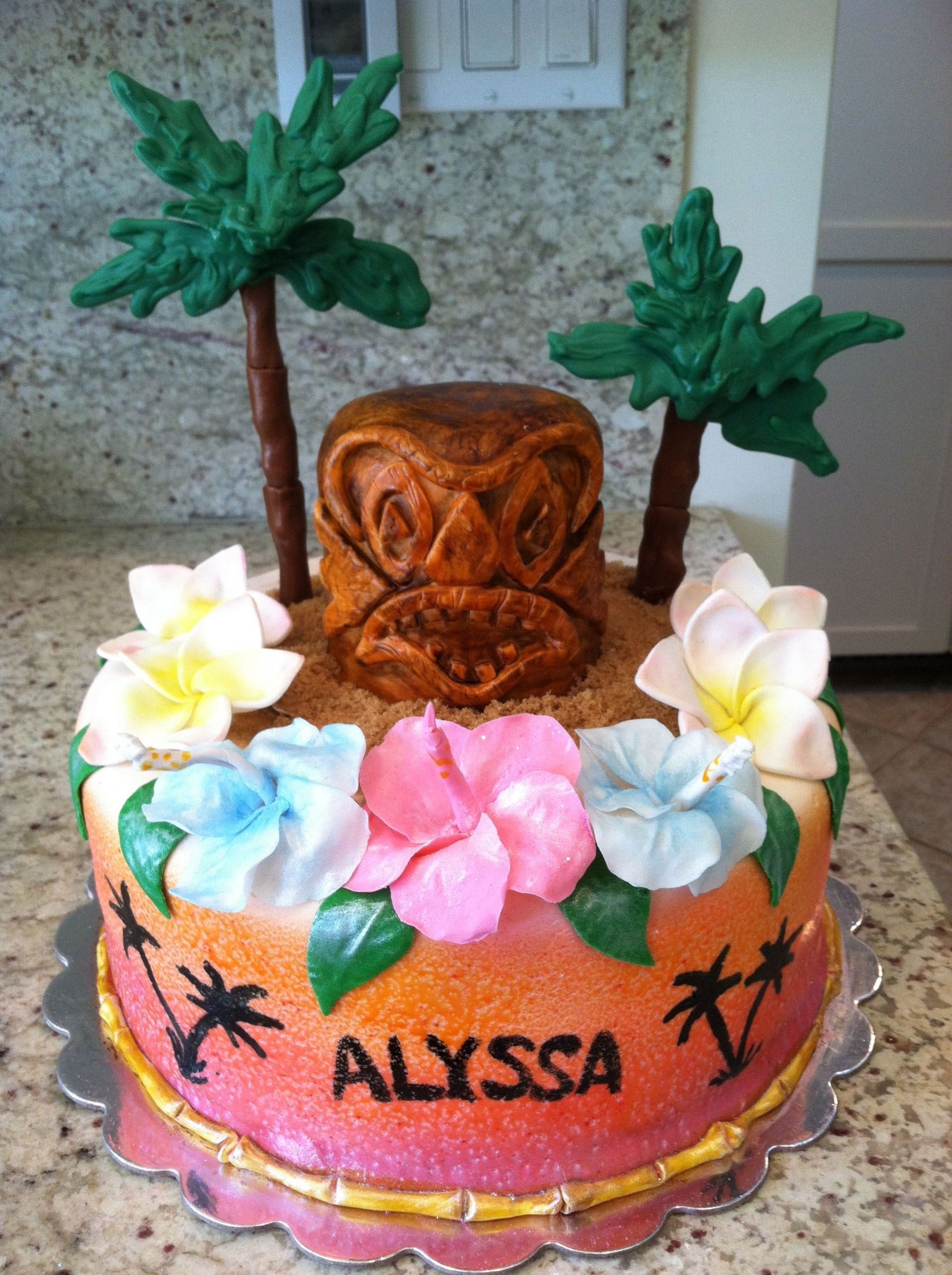 11 Year Old Birthday Cakes
 Hawaiian themed cake Birthday cake for 11 year old girl